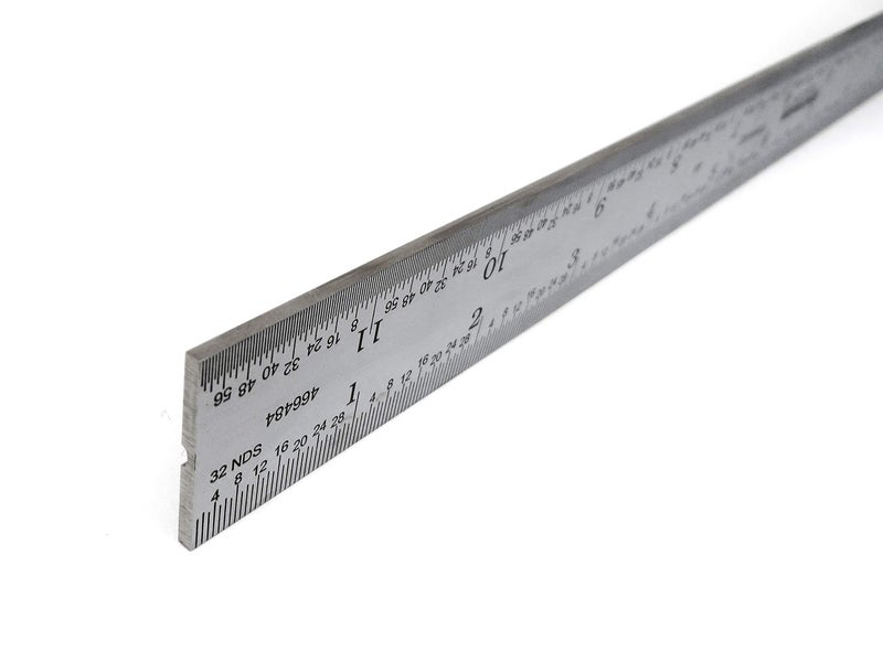 Benchmark Tools 466484 12 inch Combination Square Blade Ruler 4R Markings 1/8, 1/16, 1/32, 1/64 Stainless Steel Non-Glare Satin Chrome Finish Compatible with Starrett, Mitutoyo, PEC, Brown and Sharp - Image 5